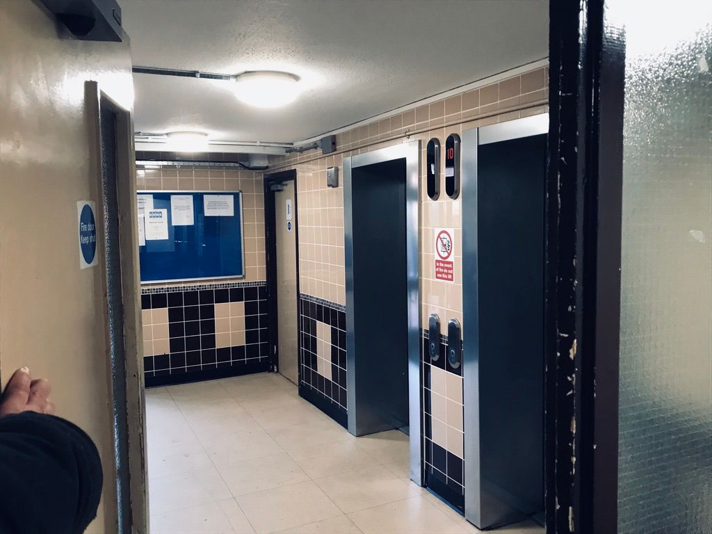 Image of lifts in Channel View House